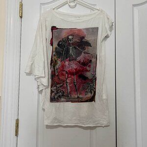 All Saints Vintage Skeleton Floral t'shirt UK8